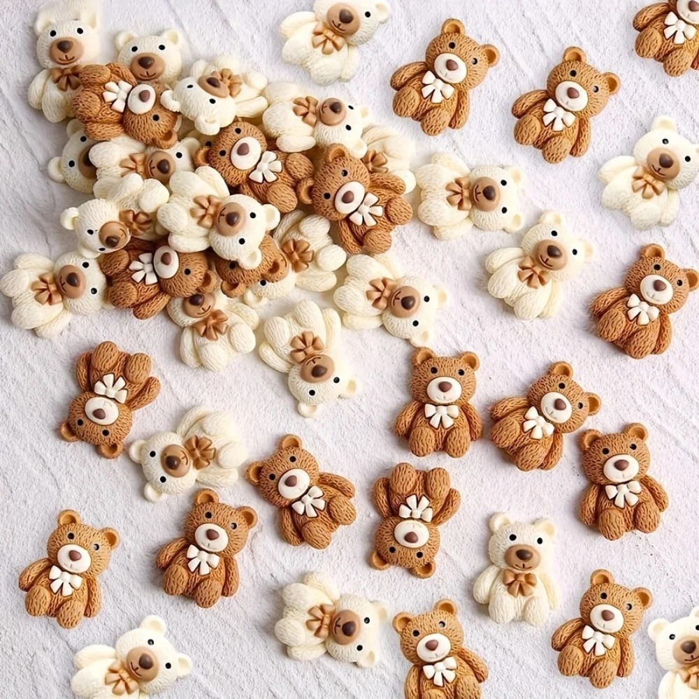 Embellishments For Scrapbooking - 10-100 pz Cartoon Beige Caffè Orso