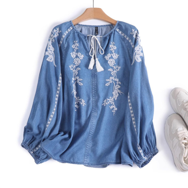 Camicetta di jeans da donna To - Tassel Fringe Trim recensione e prezzo