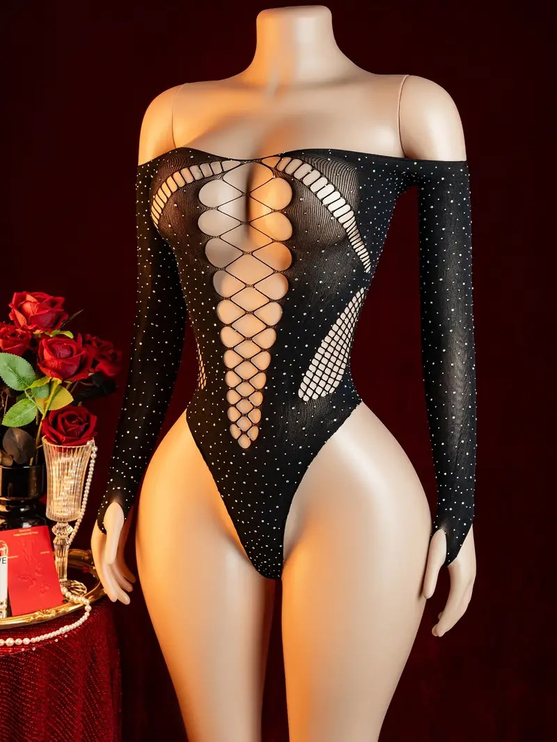 Body in Rete con Strass e Diam - Crystal Mesh Fabric recensione e prezzo