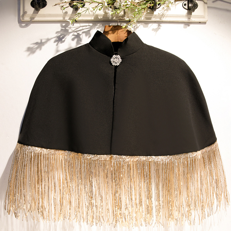 Donna primavera estate nero co - Tassel Fringe Trim recensione e prezzo