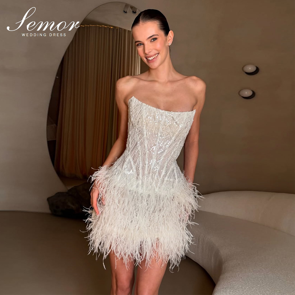 Abito da sposa corto semiricop - Tassel Fringe Trim recensione e prezzo